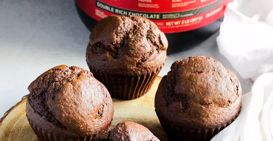 Muffins de proteína de chocolate